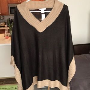 Poncho style sweater NWT